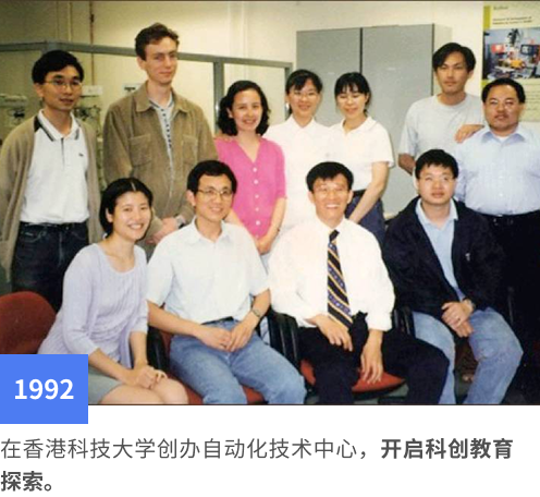 在香港科技大学创办自动化技术中心，开启科创教育探索。