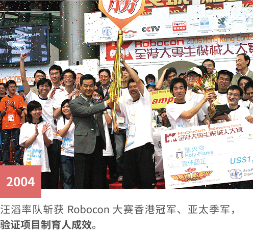 汪滔率队斩获 Robocon 大赛香港冠军、亚太季军，验证项目制育人成效。